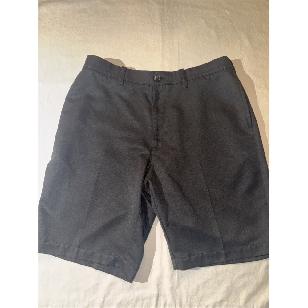 Haggar H26 Golf‎ Shorts Size 34 Black Multi-Pocket Casual Flat Front Stretch